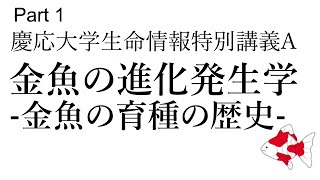 Part01【生命情報特別講義A】金魚の進化発生学：2021年6月29日 [upl. by Deloria]