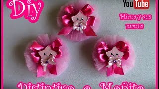 Diy Distintivo Baby shower o Moño Mirna y sus manus Diy Baby Shower Souvenirs [upl. by Mert]