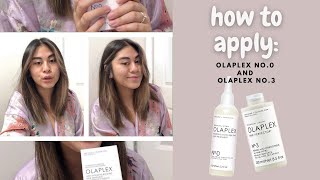 How To Apply Olaplex no0 and no3 [upl. by Sucrad]