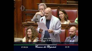 Gaetano Amato in dichiarazione di voto sulla Proroga delle deleghe in materia di Spettacolo [upl. by Crispin711]