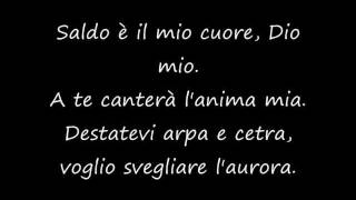 Saldo è il mio cuore  Marco Frisina testo [upl. by Aneladdam]