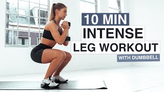 10 MIN INTENSE LEAN LEGS WORKOUT  With Dumbbell [upl. by Naened]