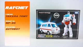 Transformers Review Takara Tomy Masterpiece MP30 Ratchet  P4L Reviews [upl. by Pearlstein]