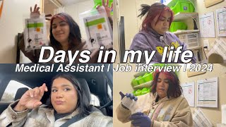 Day in the Life  Medical assistant  Job interview  2024 [upl. by Hatti680]