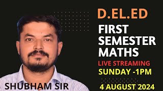 deled first semester mathematicsshubham sir [upl. by Rossie]