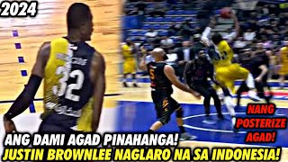 JUSTIN BROWNLEE NAGPASIKLAB AGAD SA UNANG GAME NIYA SA INDONESIA 2024 HARAP HARAPANG NAG DUNK [upl. by Eiuqram]