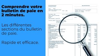 Comprendre votre bulletin de paie en 2 minutes salaire paie [upl. by Mcnutt]