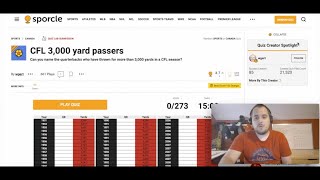 How Many Of The CFLs 3000 Yard Passers Can You Name  CFL Quiz [upl. by Nirb]
