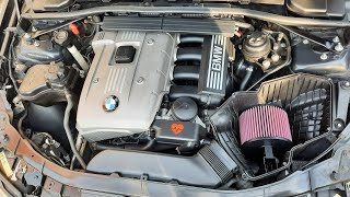 BMW N52 KampN AIR FILTER INSTALLATION [upl. by Earised]