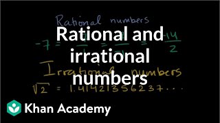 Introduction to rational and irrational numbers  Algebra I  Khan Academy [upl. by Leong39]