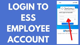 ESS Employee Login  How to Login to ESS Portal 2024  Employee Self Service Login [upl. by Quillan]