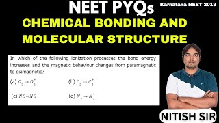 In which of the following ionization processes the bond energy increases and the magnetic behaviour [upl. by Leonore]