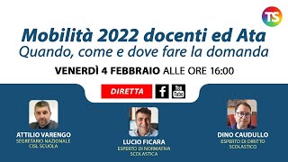 Mobilità 2022 docenti ed Ata quando come e dove fare la domanda [upl. by Nagiam]