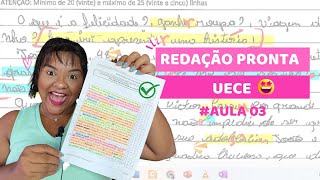 🤩REDAÇÃO PRONTA UECE  ✨ARTIGO DE OPINIÃO✨ [upl. by Levine]