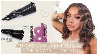 TONI amp GUY DEEP BARREL WAVER  HAIR TUTORIAL FOR MERMAID WAVES FIONA J COLES [upl. by Puiia]