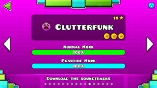 Geometry Dash  Level 11 Clutterfunk All Coins [upl. by Yliah988]