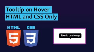 How to Create Tooltip using HTMLl and CSS [upl. by Caty177]