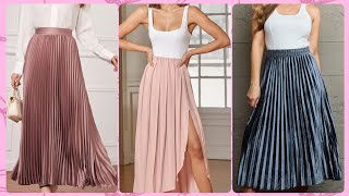 Styling Pleated Skirts  Trendy Outfits for Every Occasion [upl. by Georgi]