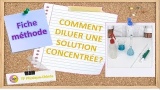 Comment diluer une solution concentrée  Lycée  TP PhysiqueChimie [upl. by Adnirual250]