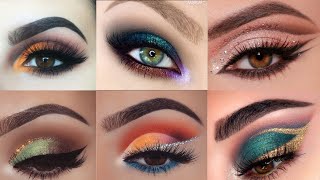 eyeshadow looks for hooded eyes eye makeup for multi colour dresseyemakeupeyeshadowcutcrease [upl. by Sitnerp346]