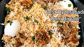 Hyderabadi Mutton Biryani Recipe  Zafrani Mutton Dum Biryani  Bawarchi style Easy biryani recipe [upl. by Shing]