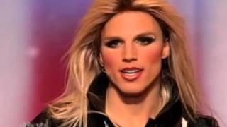 Derrick Barry Britney Spears Impersonator AGT2008 [upl. by Tann]