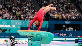 Simone Biles adds ANOTHER gold medal by crushing the vault at Paris Olympics  NBC Sports [upl. by Kristofor486]