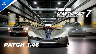 GRAN TURISMO 7 PRÉSENTATION MISE A JOUR 146 4K60 FR PS5 [upl. by Nwahsit]