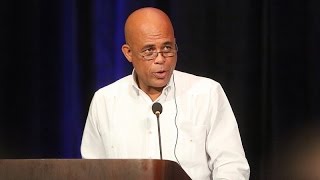 Declaración presidente de Haití Michel Martelly Encuentro Trilateral en Punta Cana [upl. by Grefer]