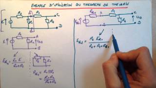 Exemple dutilisation du théorème de Thévenin [upl. by Leilamag]