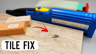 Tile repair DIY How to fix damage to the tile with a restoration kit [upl. by Nuahs]