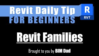 Revit Tip No 3 Introduction to Revit Families  Basics You Need to Know autodeskrevit [upl. by Enamrej]