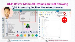 QGIS Raster Menu All Options are Not Showing  QGIS Processing Toolbox Not Showing [upl. by Tella]