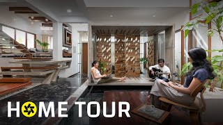 A 2000 sqft Compact Pondicherry Home With A Central Watercourt Home Tour [upl. by Grondin]