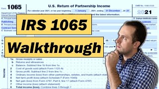 2022 IRS Form 1065 Walkthrough  Partnership Tax Return [upl. by Milburn]