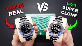 Real vs FAKE Rolex  1000 Super Clone Rolex GMT Master 2 Batman  How to spot a FAKE Rolex Watch [upl. by Chlo496]