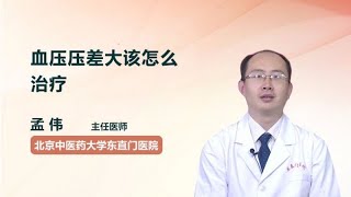 血压压差大该怎么治疗 孟伟 北京中医药大学东直门医院 [upl. by Irtimed]