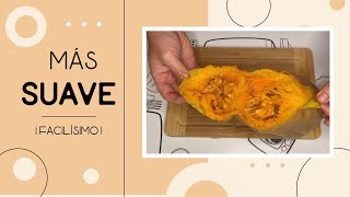 Cómo asar CALABAZA 🎃 FACILÍSIMO y 5 IDEAS para utilizarla en varios platos  Cocina con microondas [upl. by Foster809]