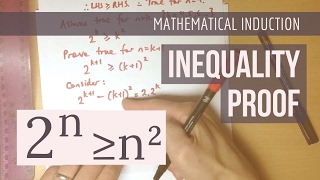 Induction Inequality Proof Example 5 2n ≥ n² [upl. by Giffer111]