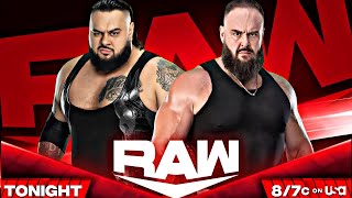 Braun Strowman vs Bronson Reed Full Match  WWE Raw 2024  Epic Clash of Giants [upl. by Elacsap]