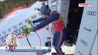 AUDI FIS Ski World Cup  Mens SuperG  Bormio ITA Dec 29 2022 only the ATOMIC athletes [upl. by Yednil]