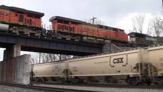 CSX and Norfolk Southern Train Action Kenova WV HD [upl. by Astred]