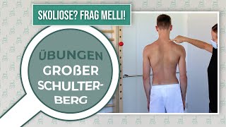 Großer Schulterberg physiotherapeutische Übungen für zu Hause  Skoliose Frag Melli [upl. by Amadeo904]