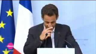 NICOLAS SARKOZY UBRIACO AL SUMMIT DEL G8 [upl. by Winne486]