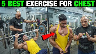 5 Best Exercise For Chest  How To Get Bigger Chest [upl. by Aneles]