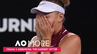 Osaka v Anisimova The Hardest Hitter  Australian Open 2022 [upl. by Priebe]