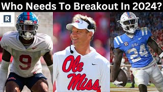 5 Most Important Breakout Players For Ole Miss  Ole Miss Football 2024 [upl. by Netsyrc]