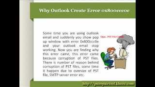 Easy way to Fix Outlook Error 0x800ccc0e [upl. by Berky]