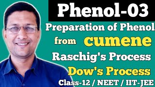 Phenol03Preparation of Phenol from CumeneRaschig processDow processRK ExplainsClass12NEET [upl. by Yesteb]