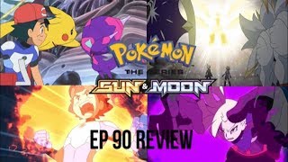 Pokémon Sun and Moon anime episode 90 review Ash Releases Poipole The Light of Ultra Necrozma [upl. by Einon25]